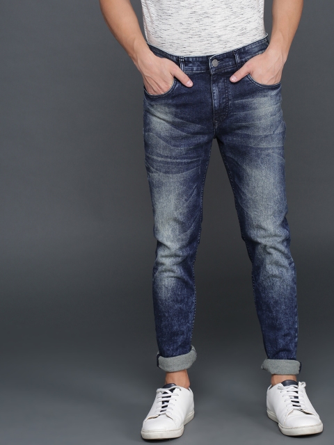 

WROGN Men Blue Skinny Fit Mid-Rise Clean Look Stretchable Jeans