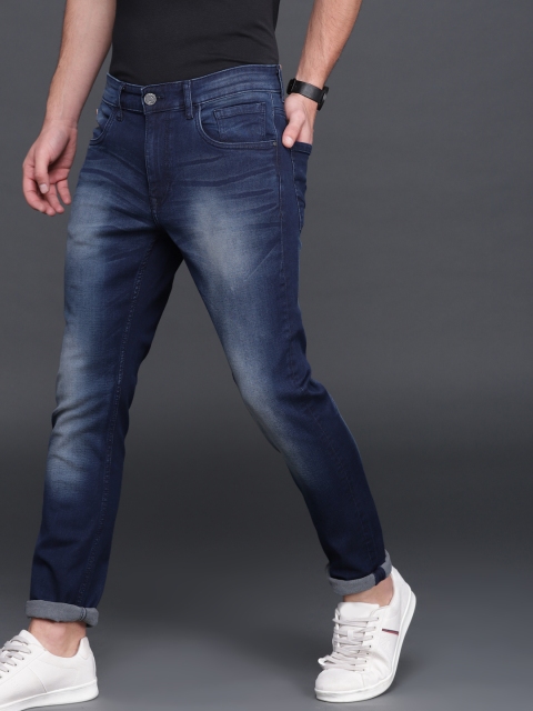 

WROGN Men Blue Slim Fit Mid-Rise Clean Look Stretchable Jeans