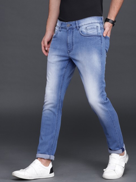 

WROGN Men Blue Slim Fit Mid-Rise Clean Look Stretchable Jeans