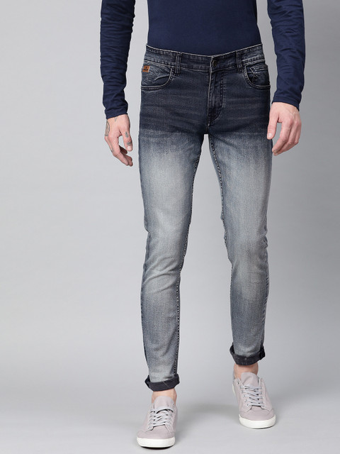 

WROGN Men Blue Slim Fit Mid-Rise Clean Look Stretchable Jeans