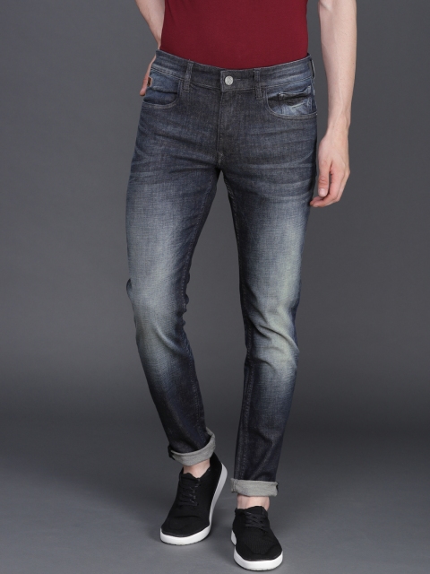 

WROGN Men Blue Slim Fit Mid-Rise Clean Look Stretchable Jeans