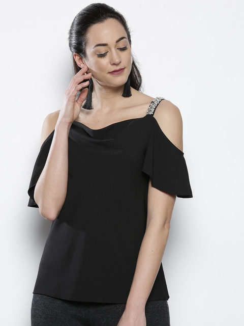 

DOROTHY PERKINS Women Black Solid Top