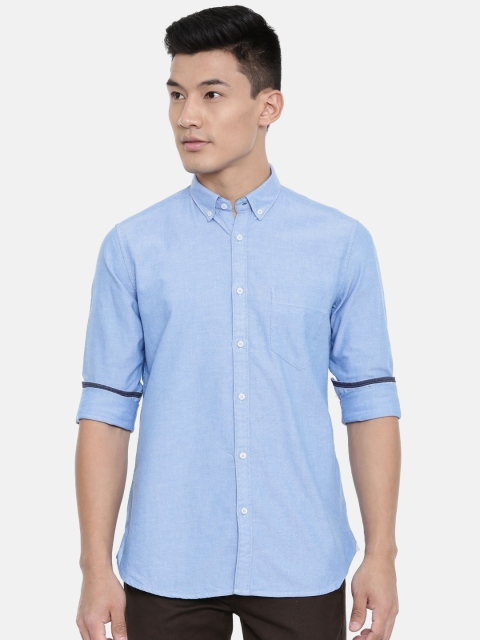 

Killer Men Blue Slim Fit Solid Casual Shirt