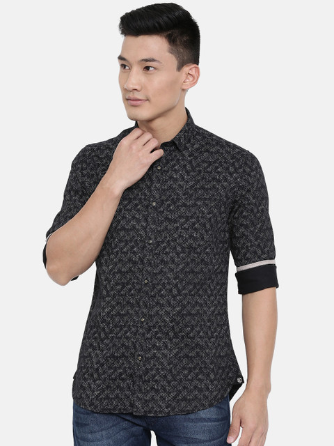 

Killer Men Black & Grey Slim Fit Printed Casual Shirt