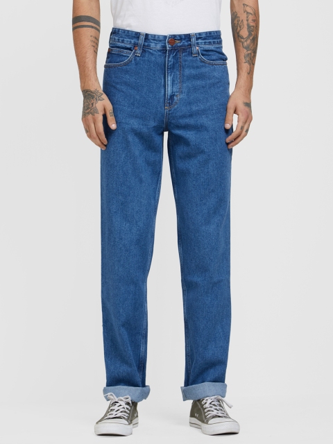 Killer Men Blue Straight Fit High-Rise Clean Look Jeans