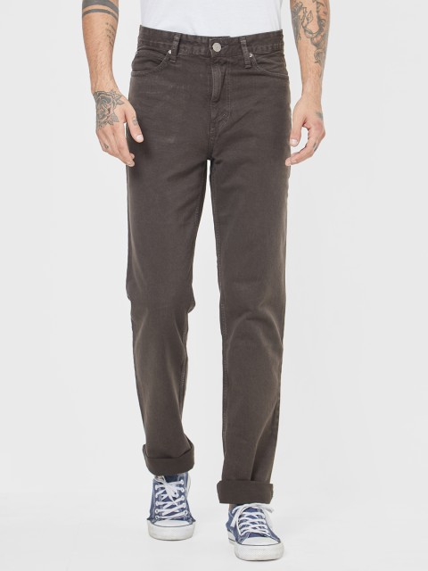 

Killer Men Brown Straight Fit High-Rise Clean Look Jeans