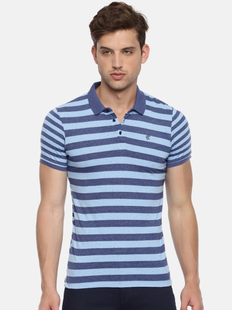 

Killer Men Blue Striped Polo T-shirt
