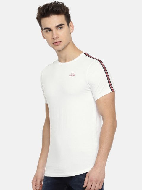 

Killer Men White Solid Round Neck T-shirt