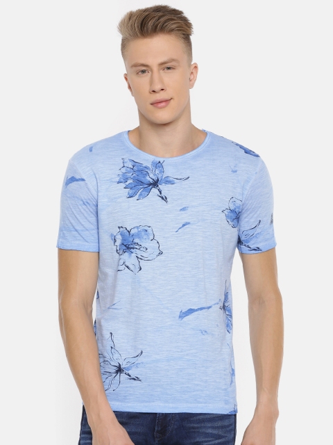 

Killer Men Blue Printed Round Neck T-shirt