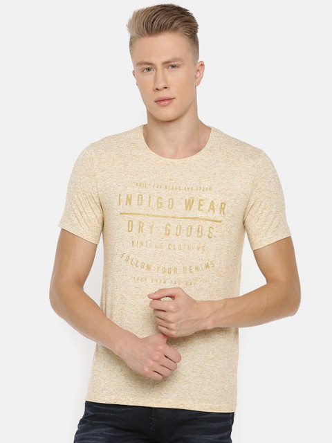 

Killer Men Khaki Printed Round Neck T-shirt, Green