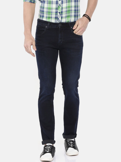 

Killer Men Navy Blue Slim Fit Mid-Rise Clean Look Stretchable Jeans