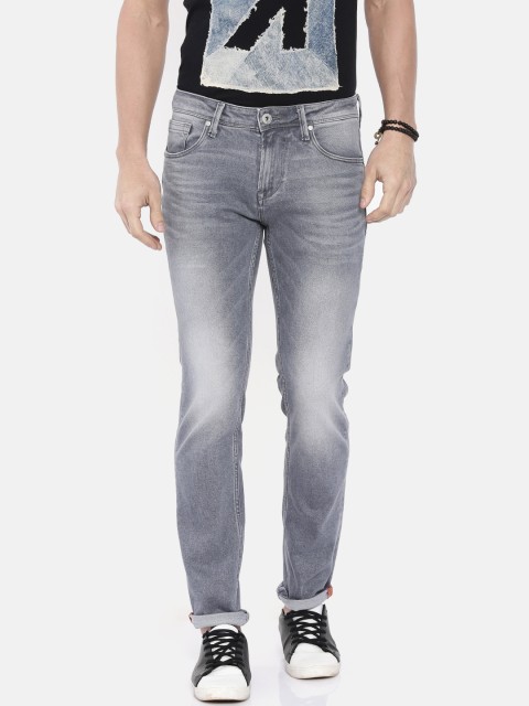 

Killer Men Grey Slank Slim Fit Mid-Rise Clean Look Stretchable Jeans