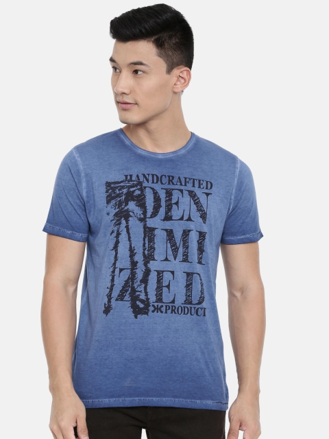 

Killer Men Blue Printed Round Neck T-shirt