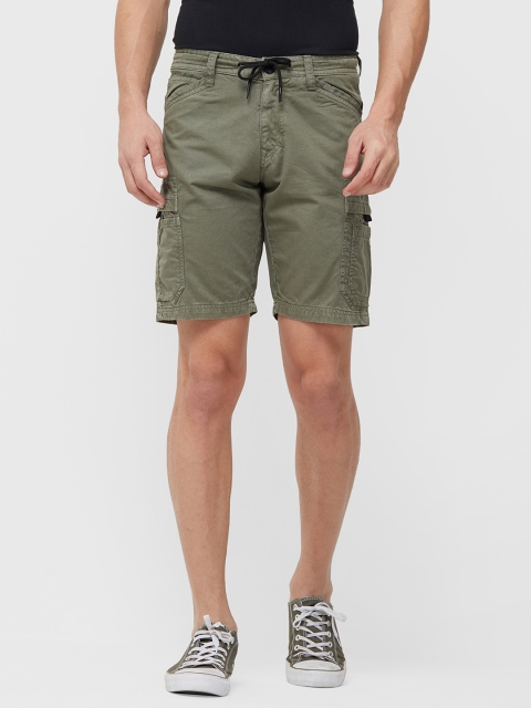

Killer Men Green Solid Slim Fit Chino Shorts