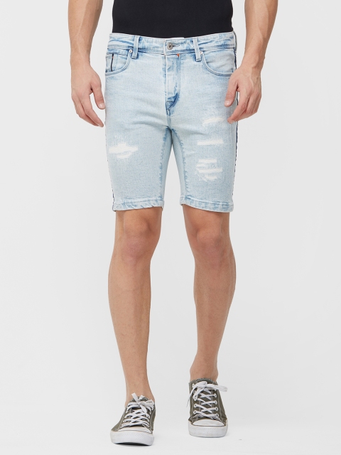 

Killer Men Blue Solid Slim Fit Chino Shorts