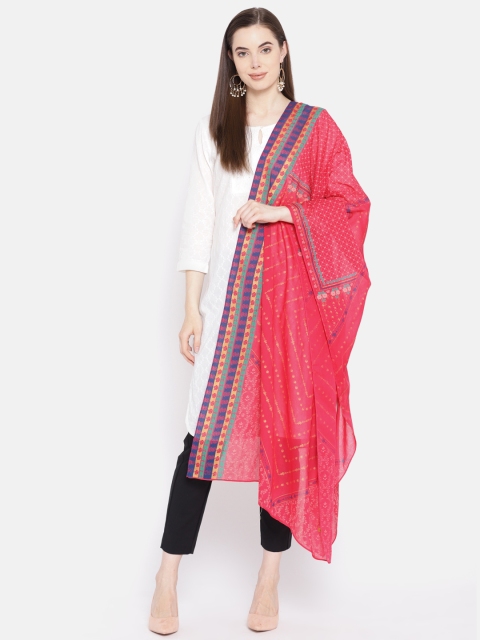 

AURELIA Pink Printed Pure Cotton Dupatta