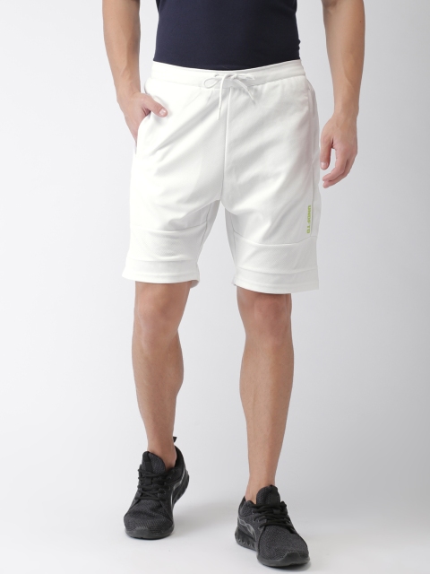 

Kappa Men White Solid Regular Fit Sports Shorts
