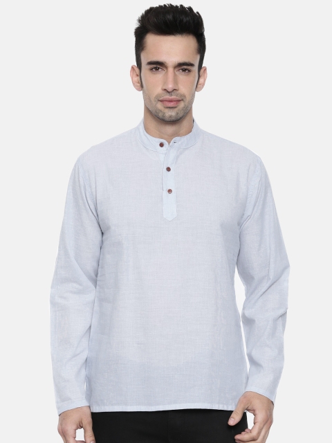 

Melange by Lifestyle Men Blue Solid Straight Kurta
