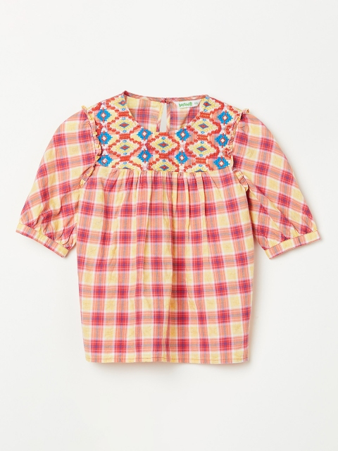 

Bossini Girls Pink Checked Top