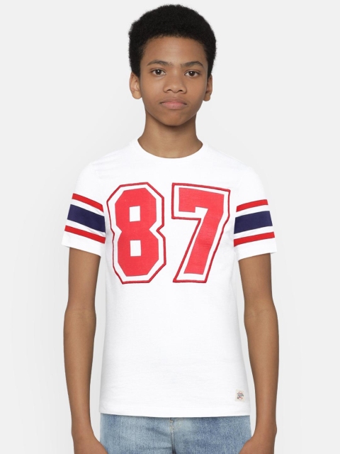 

Bossini Boys White Printed Round Neck T-shirt