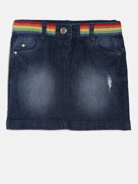 

Juniors by Lifestyle Girls Navy Blue Denim Skirt