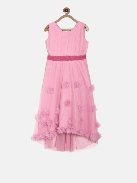 

Fame Forever by Lifestyle Girls Pink Solid Fit and Flare Dress