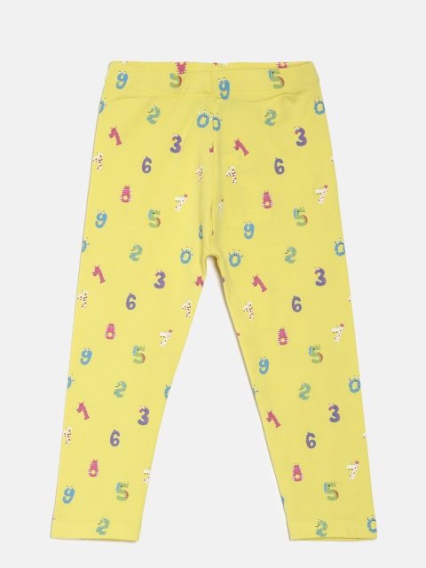 

Juniors by Lifestyle Girls Yellow Printed Leggings