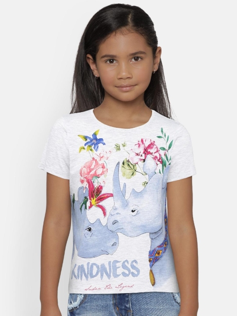 

Bossini Girls Grey Printed Round Neck T-shirt