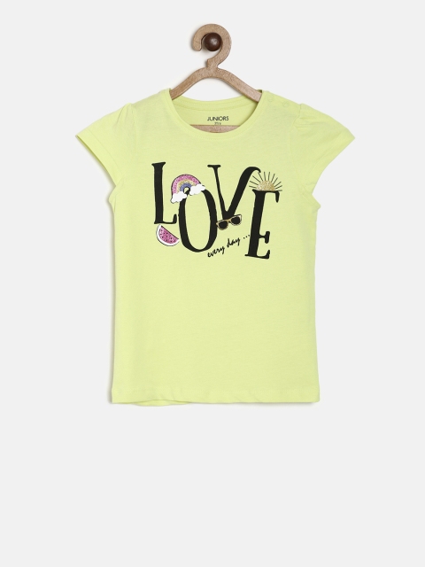 

Juniors by Lifestyle Girls Yellow Printed Top
