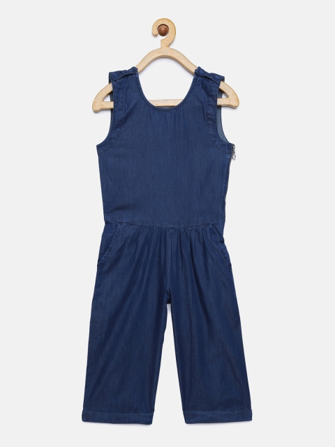 

Fame Forever by Lifestyle Blue Solid Capri Jumpsuit