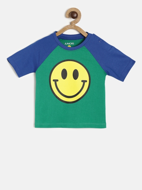 

Juniors by Lifestyle Boys Green Printed Round Neck T-shirt
