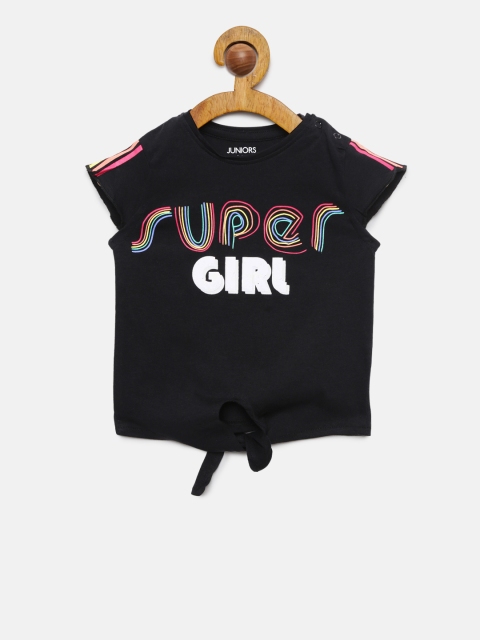 

Juniors by Lifestyle Girls Black Printed Top
