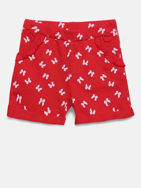 

Juniors by Lifestyle Girls Red Printed Regular Shorts