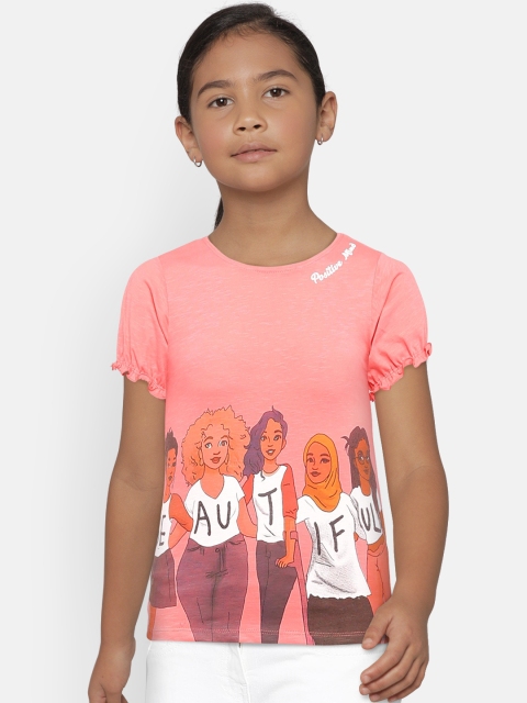 

Bossini Girls Pink Printed Round Neck T-shirt
