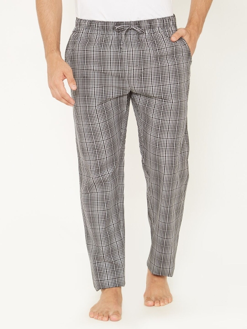

XYXX Men Super Combed Cotton Checkmate Lounge Pants XYPYJM15, Black