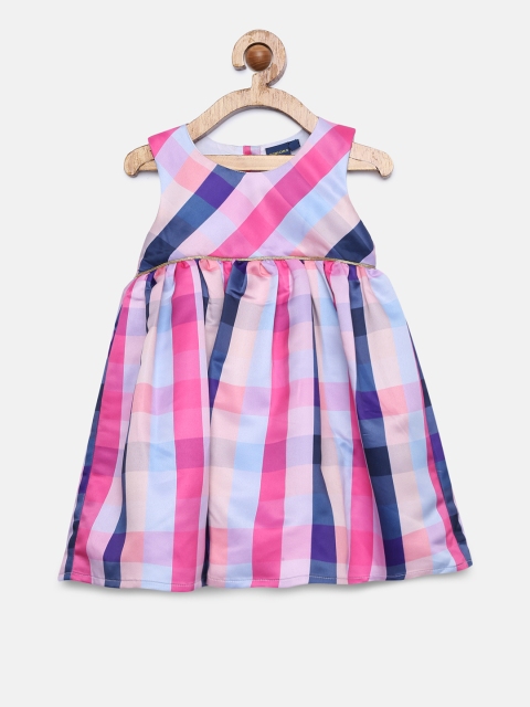 

Juniors by Lifestyle Girls Pink Checked Fit And Flare Dress