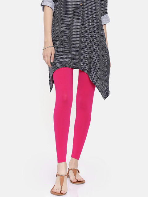 

Melange by Lifestyle Women Pink Solid Leggings