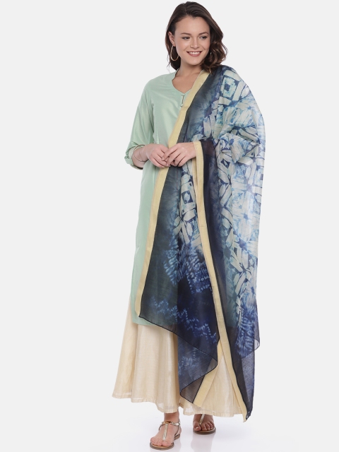 

Melange by Lifestyle Navy Blue Dyed Dupatta