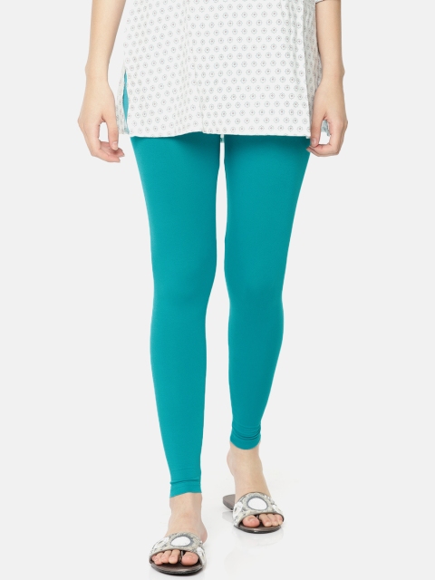 

Melange by Lifestyle Women Green Solid Leggings