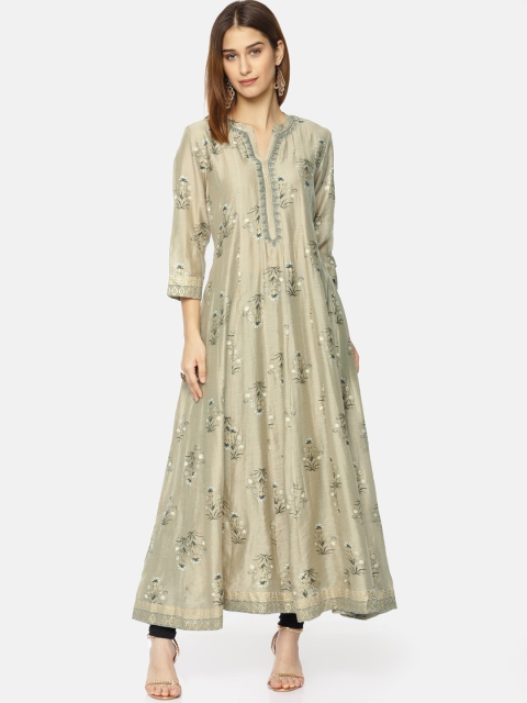 

Melange by Lifestyle Women Beige Printed Anarkali Kurta