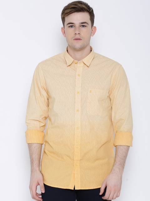 

IZOD Yellow Ombre Checked Slim Casual Shirt