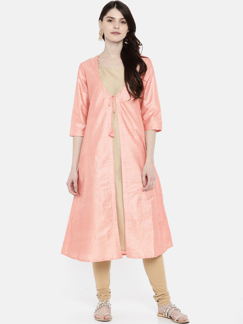 

Melange by Lifestyle Women Pink Printed A-Line Kurta