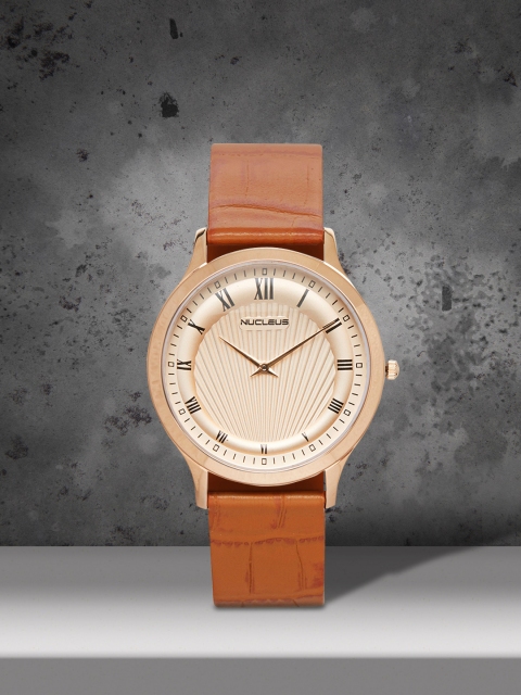 

Nucleus Unisex Rose-Gold & Tan Brown Analogue Slim Watch NDRGRWBR