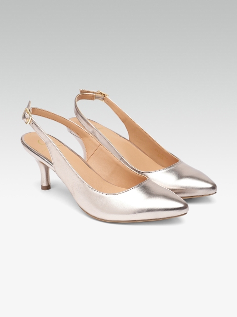 

Carlton London Women Gold-Toned Solid Heels