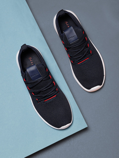 

Mast & Harbour Men Navy Blue Solid Sneakers