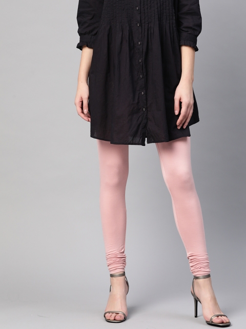 

W Women Pink Solid Churidar