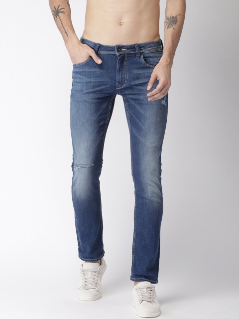 

Flying Machine Men Blue Michael Slim Fit Mid-Rise Mildly Distressed Stretchable Jeans