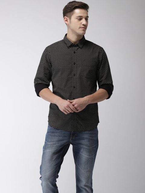 

Flying Machine Men Black Regular Fit Printed Casual Shirt
