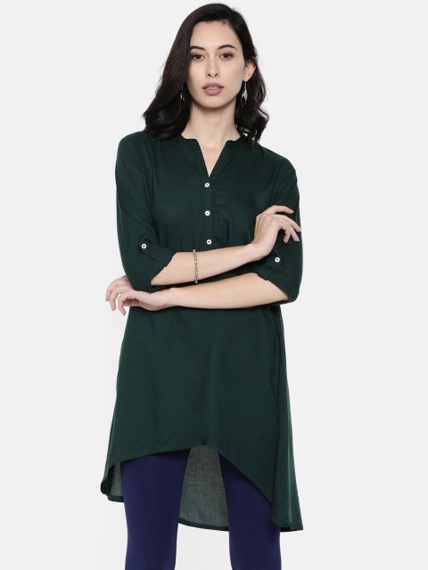 

Melange by Lifestyle Women Green Solid Kurti