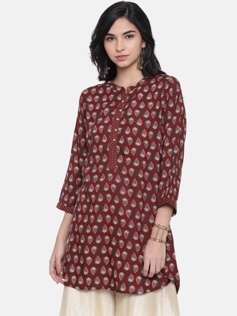 

Melange by Lifestyle Women Maroon Printed Kurti